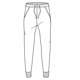 Moldes de confeccion para HOMBRES Pantalones Jogging chupin 9262